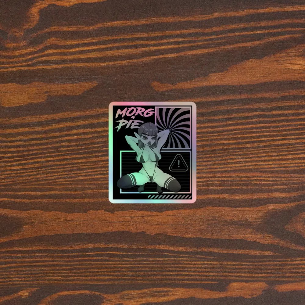Holo B&W Squat Sticker product image (3)