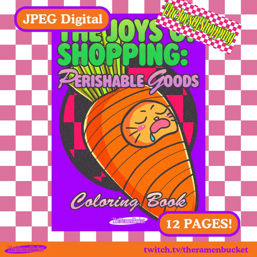 THE JOYS OF SHOPPING: PERISHABLE GOODS Coloring Book - Digital Pages product image (1)
