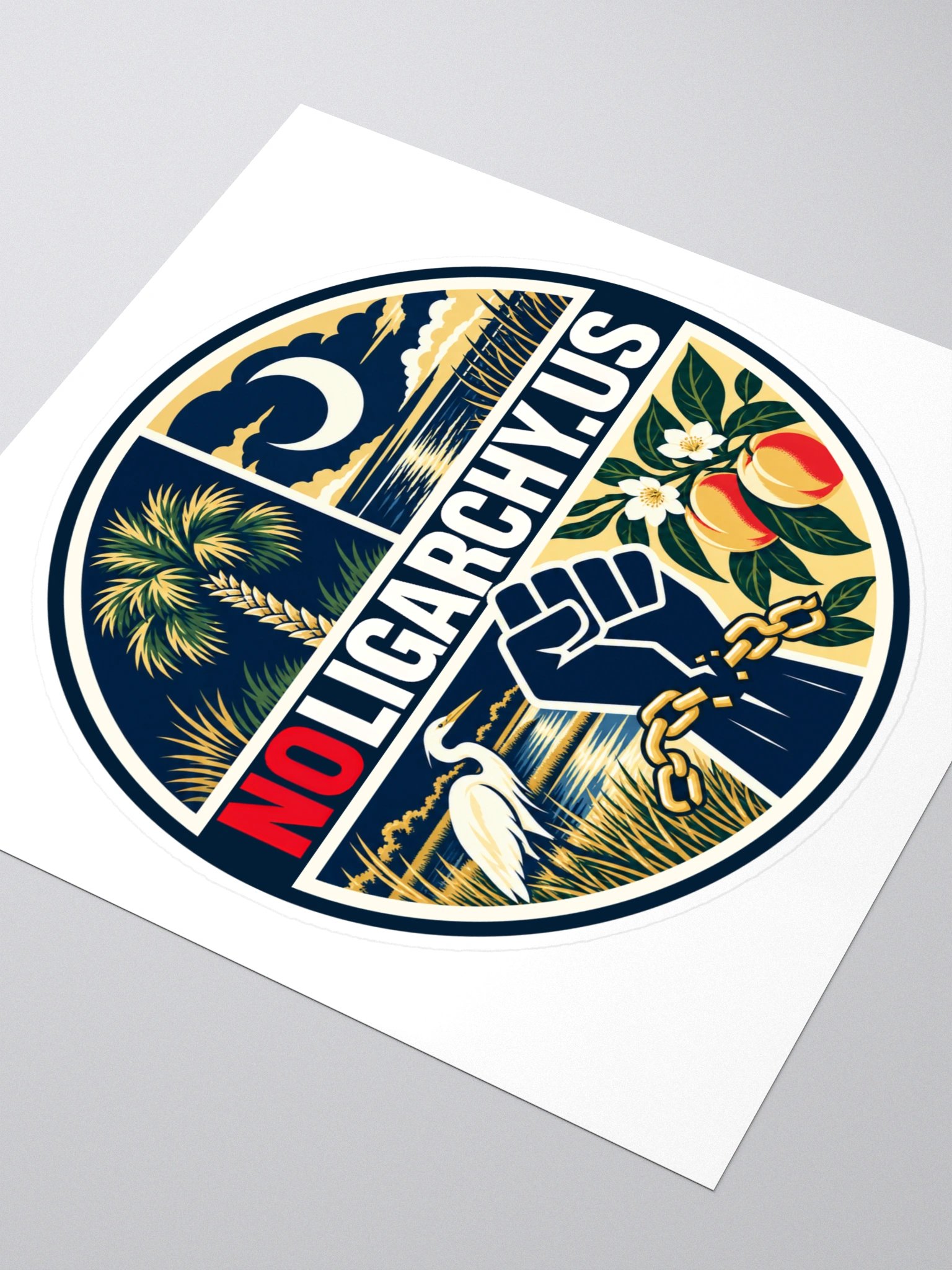 South Carolina NOLIGARCHY.US sticker product image (3)