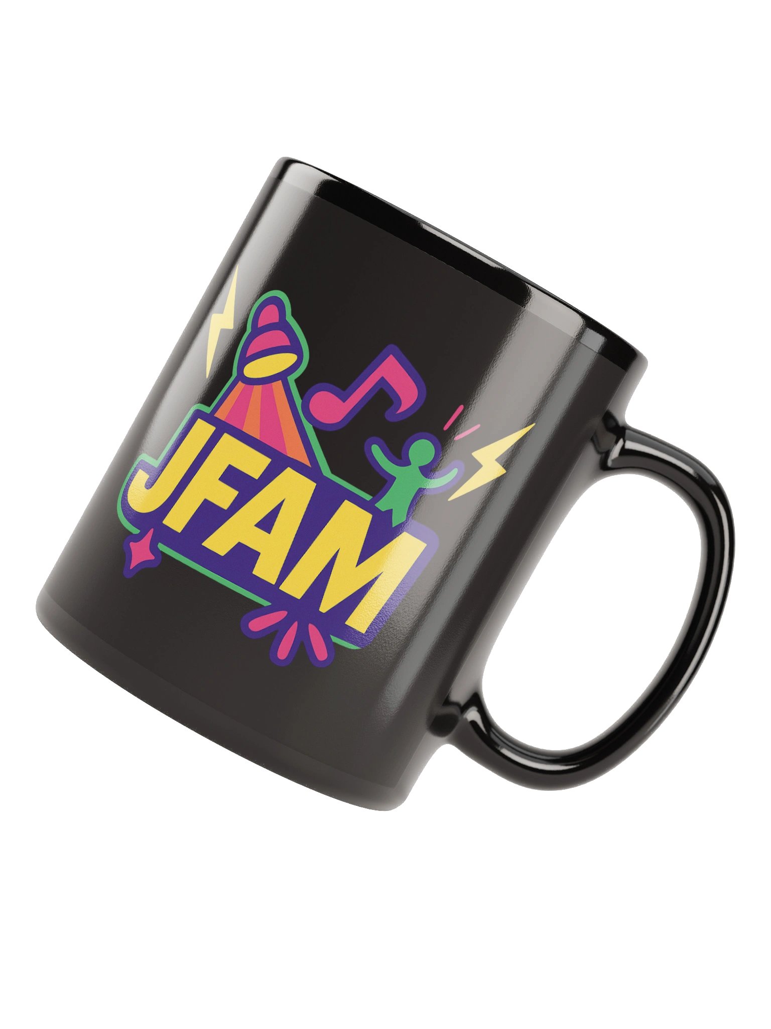 JFAM Vibrant Logo Black Mug product image (8)