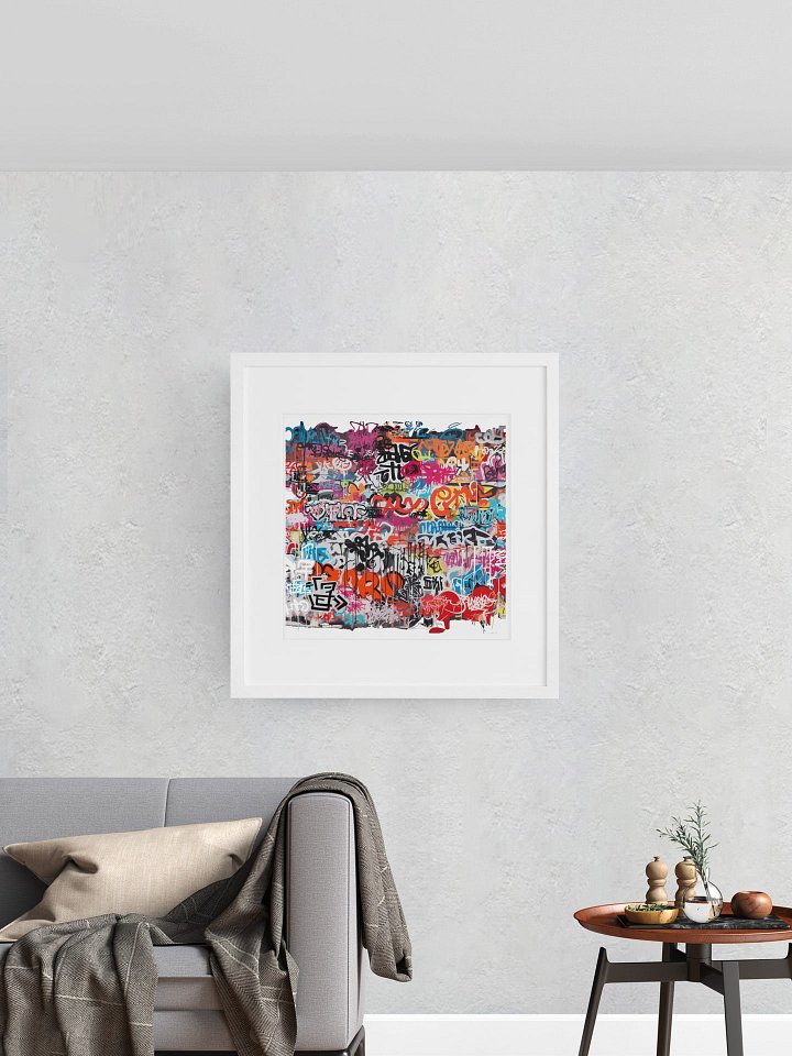 Contemporary Graffiti Collage Canvas Art, Vibrant Urban Street Artwork, Modern Home Decor Abstract Wall Art, Colorful Typographic Painting product image (1)