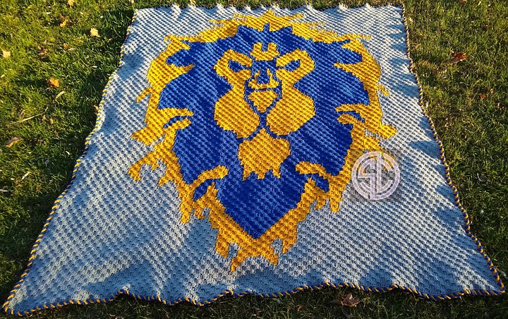 WoW inspired Alliance Afghan 🐑 product image (1)