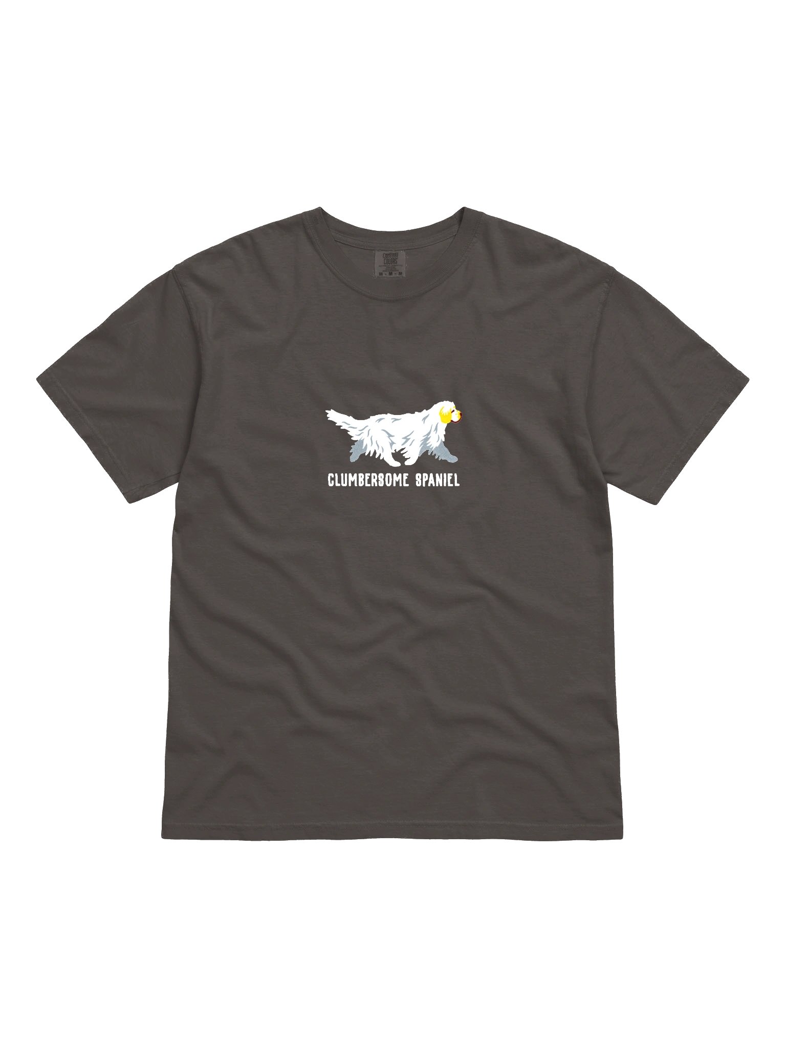 Clumbersome Spaniel T-Shirt(Embroidered) of a Clumber Spaniel(Lemon & White) product image (4)