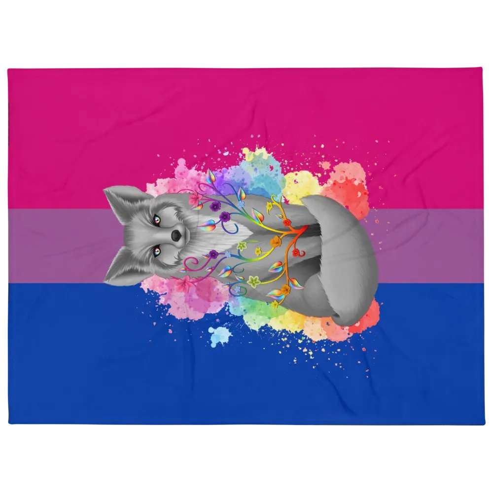 Bisexual Pride Fox Blanket (2023) product image (1)