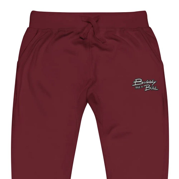 Bubbly and a B*tch (lined design) embroidered fleece sweatpants product image (7)