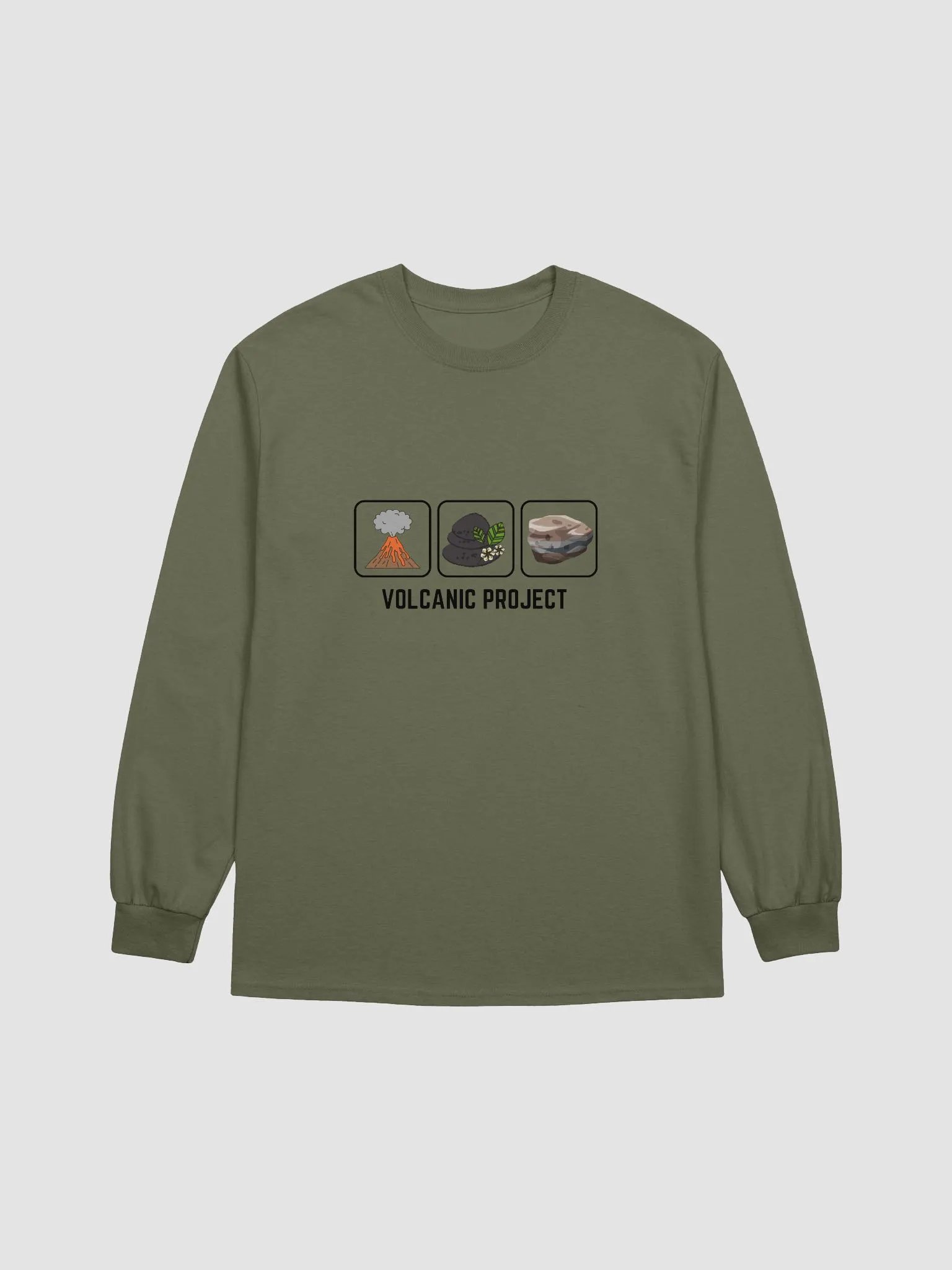 Volcanic Geological Wonderlands organic cotton long sleeve t-shirt product image (1)