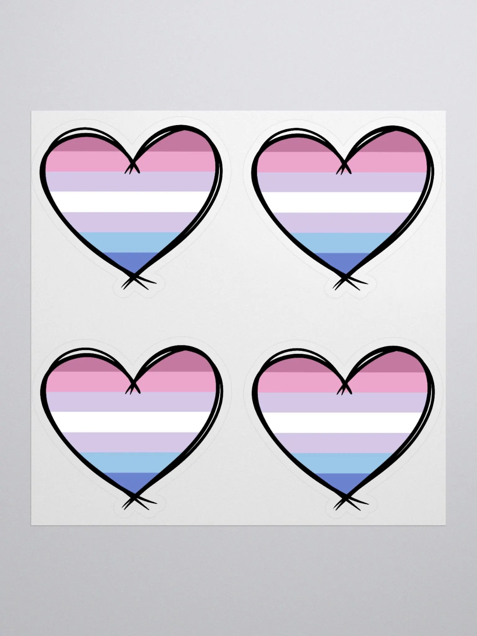 Bigender Pride Stickers product image (1)