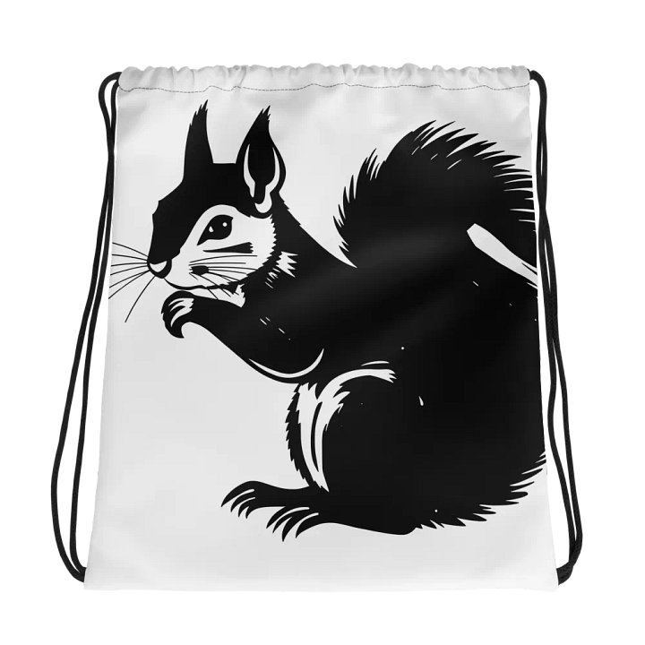 Squirrel Silhouette Drawstring Backpack product image (1)