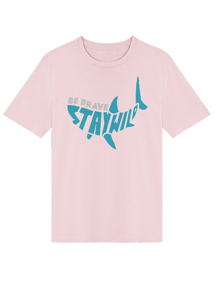 Be Brave Stay Wild Shark Unisex Organic Tee product image (42)