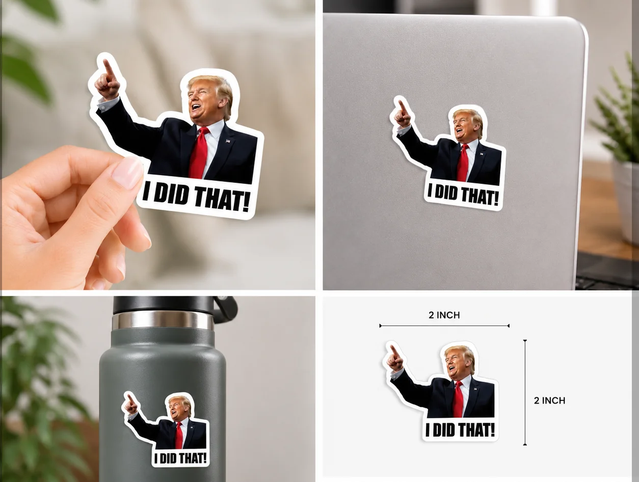 Trump I Did That Stickers, Funny Gas Pump Price Stickers, Bulk Packs 25 to 1000 product image (3)