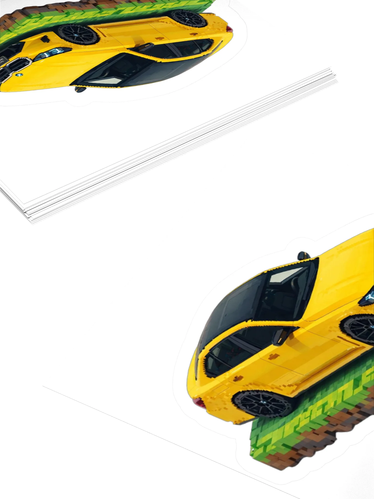 Speed Yellow BMW M5 Sticker (Pixel, Retro, Minecraft) product image (11)