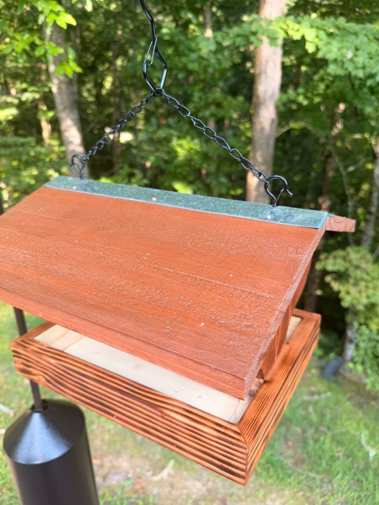 Handcrafted Covered Bird Feeder with Tree Cutout product image (5)
