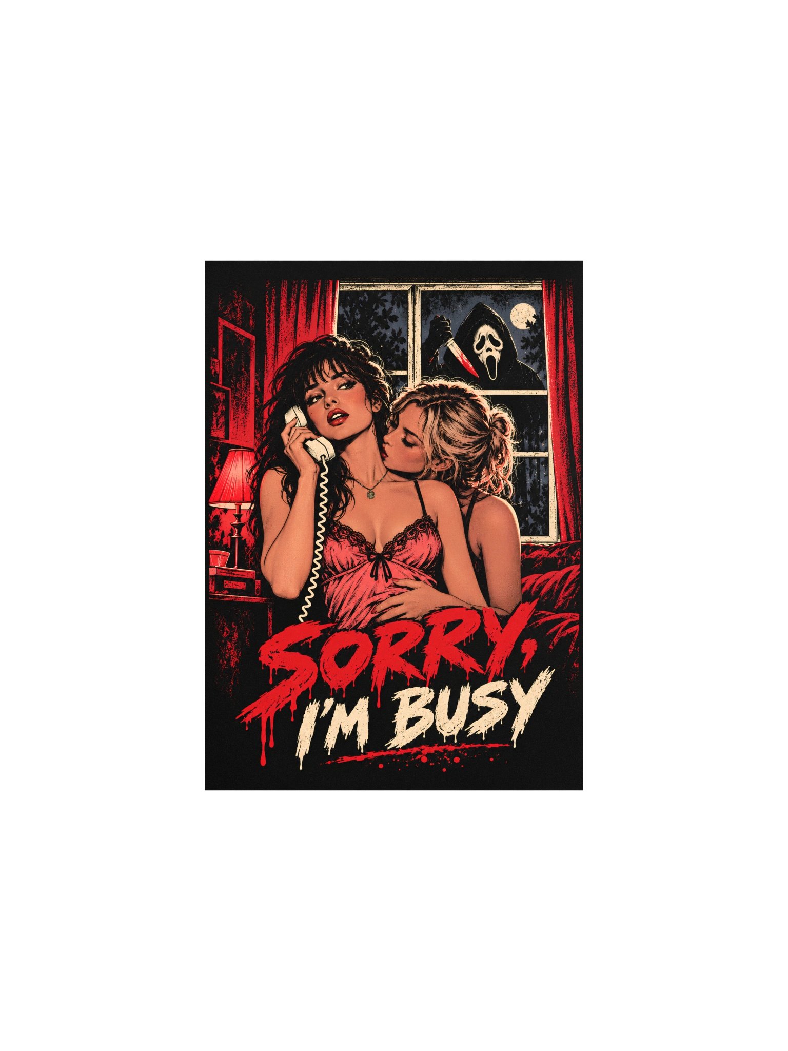 Sorry, I’m Busy - Sapphic Horror Art Print product image (1)