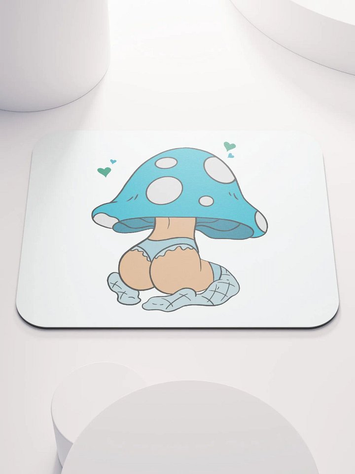 Mushroom Baddie Desk Mat - Dark Blue product image (1)