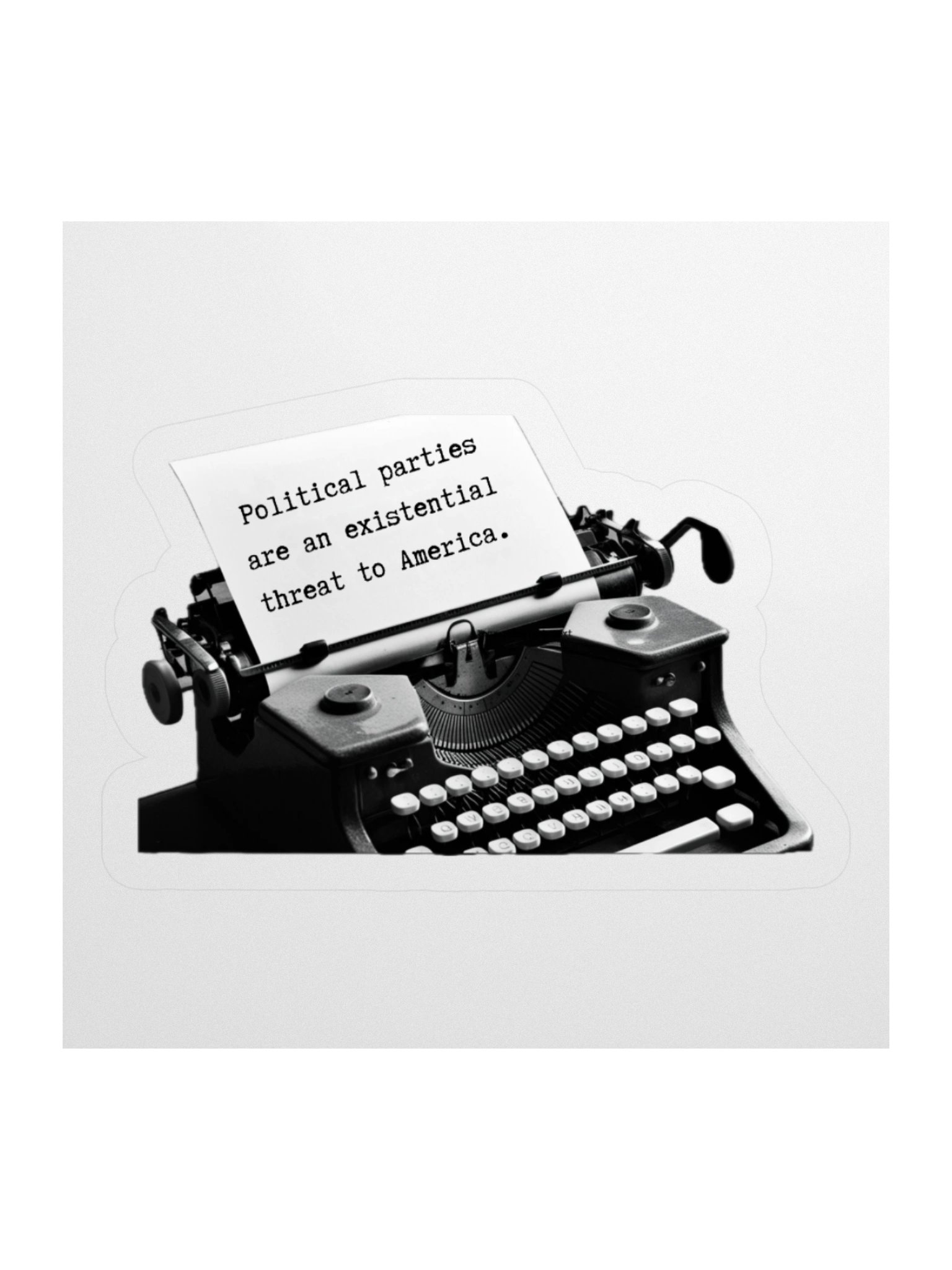 Existential ThreatTypewriter Sticker product image (2)