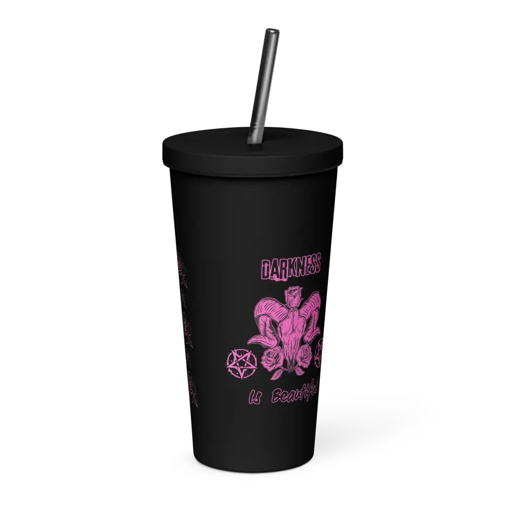 Darkness is Beautiful - Insulated Tumbler with Straw product image (1)