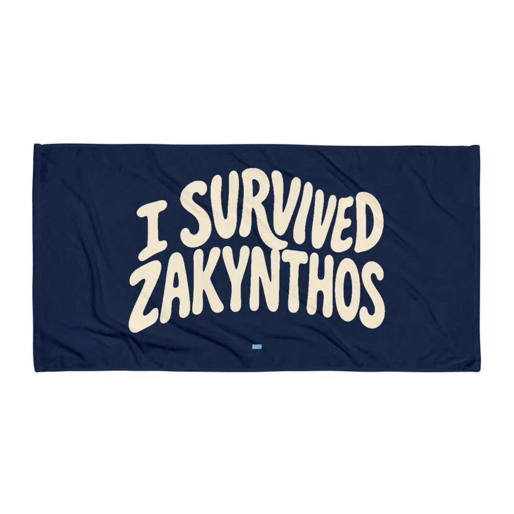 I Survived Zakynthos — Premium Beach Towel product image (1)