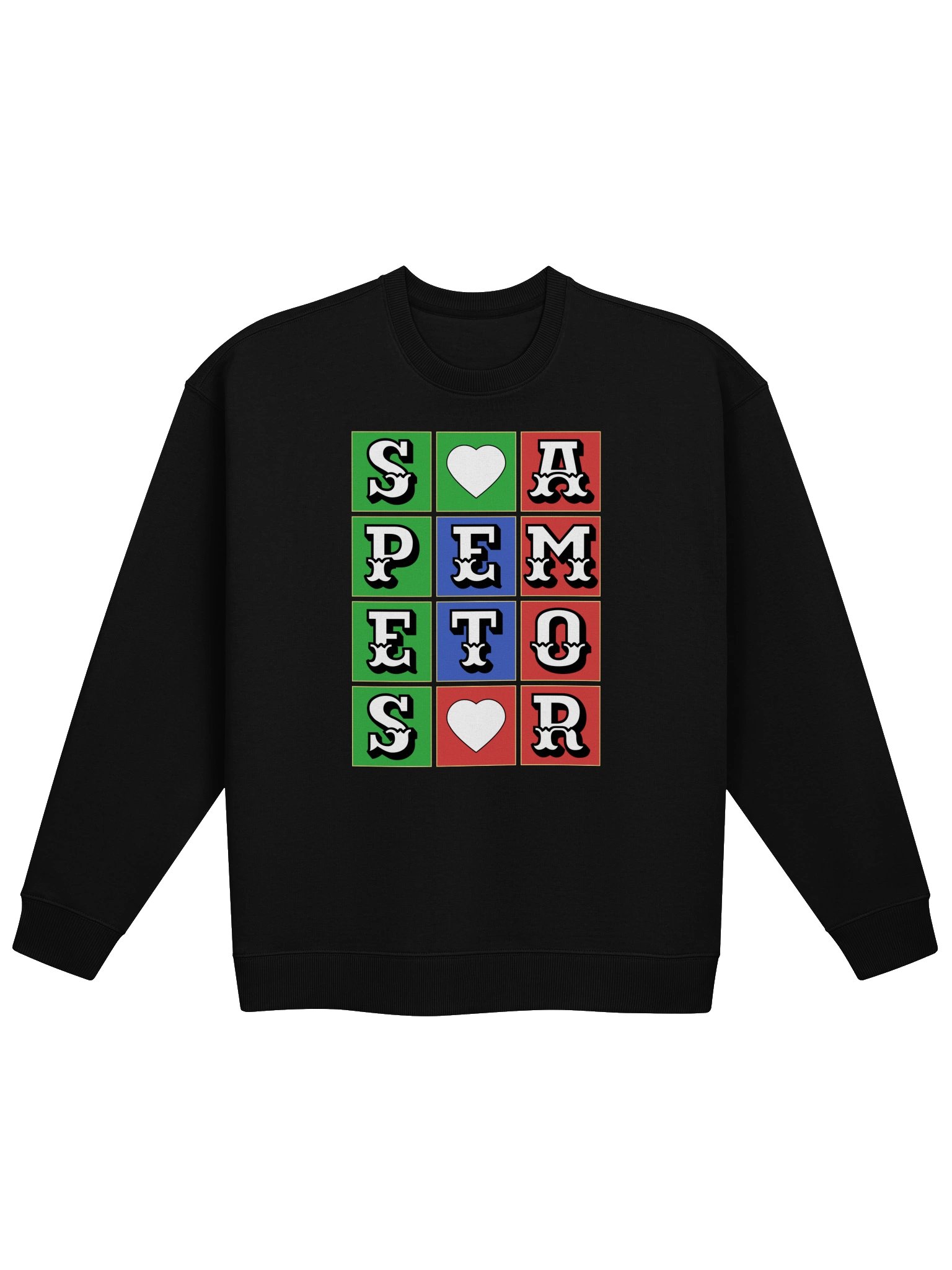 Hope and Love In Latin Quote Unisex Organic Cotton Blend Oversized Graphic Sweatshirt product image (1)