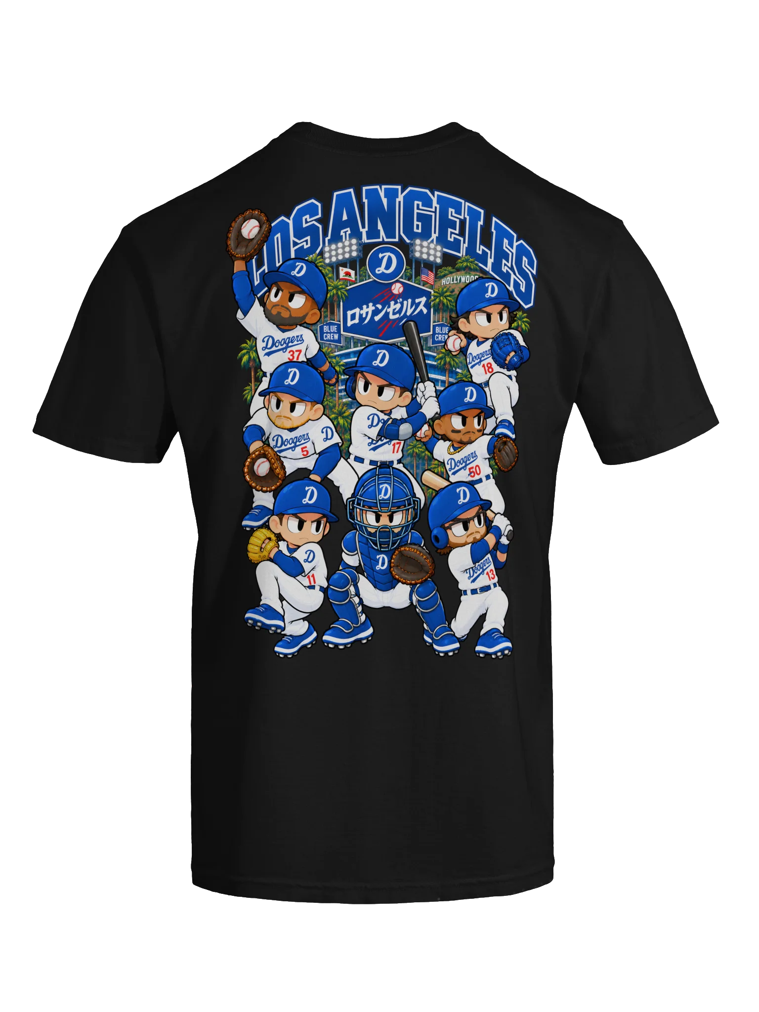 Los Angeles Baseball 2026 Animated Player Back Print T-Shirt product image (11)