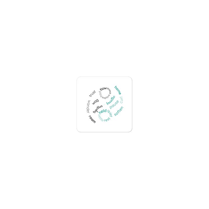 Flow & Trust Affirmations – Mindful Word Die-Cut Sticker product image (1)
