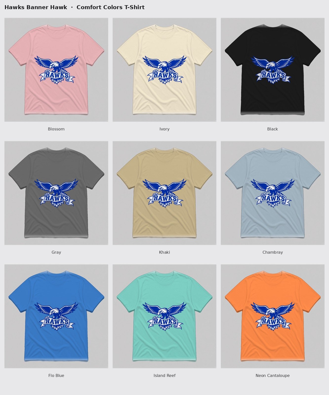 Hawk Emblem Comfort Colors Tee product image (2)