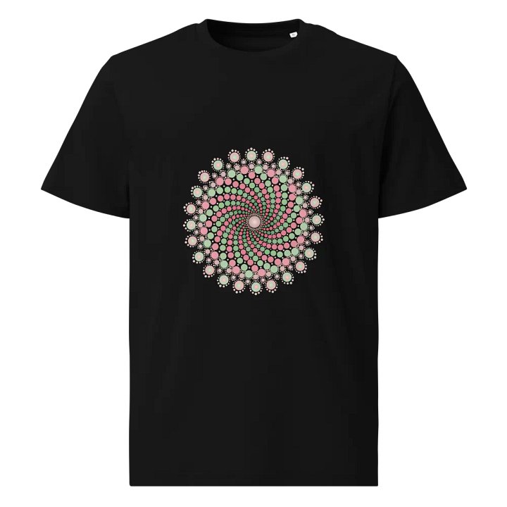 Green and Pink Mandala Organic T-Shirt product image (1)