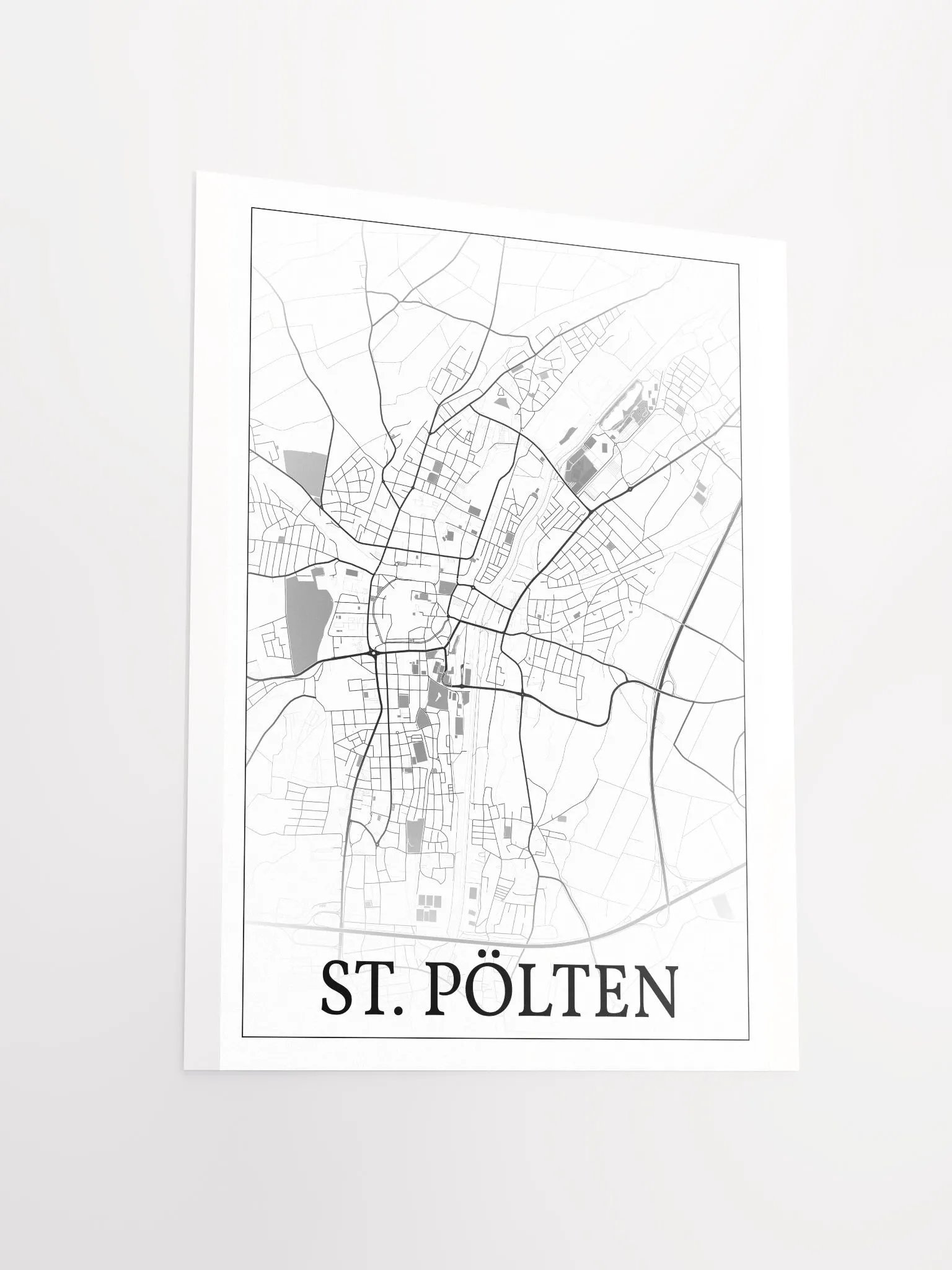 St. Pölten, Austria, city map print product image (13)