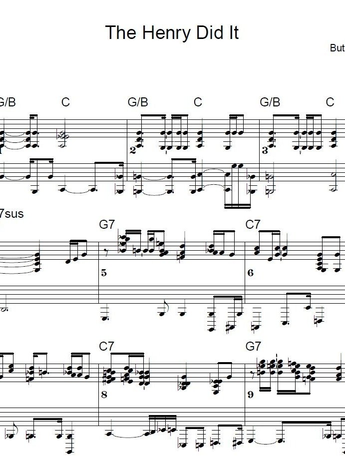 The Henry Did It - Blues piano - Piano sheet music product image (1)