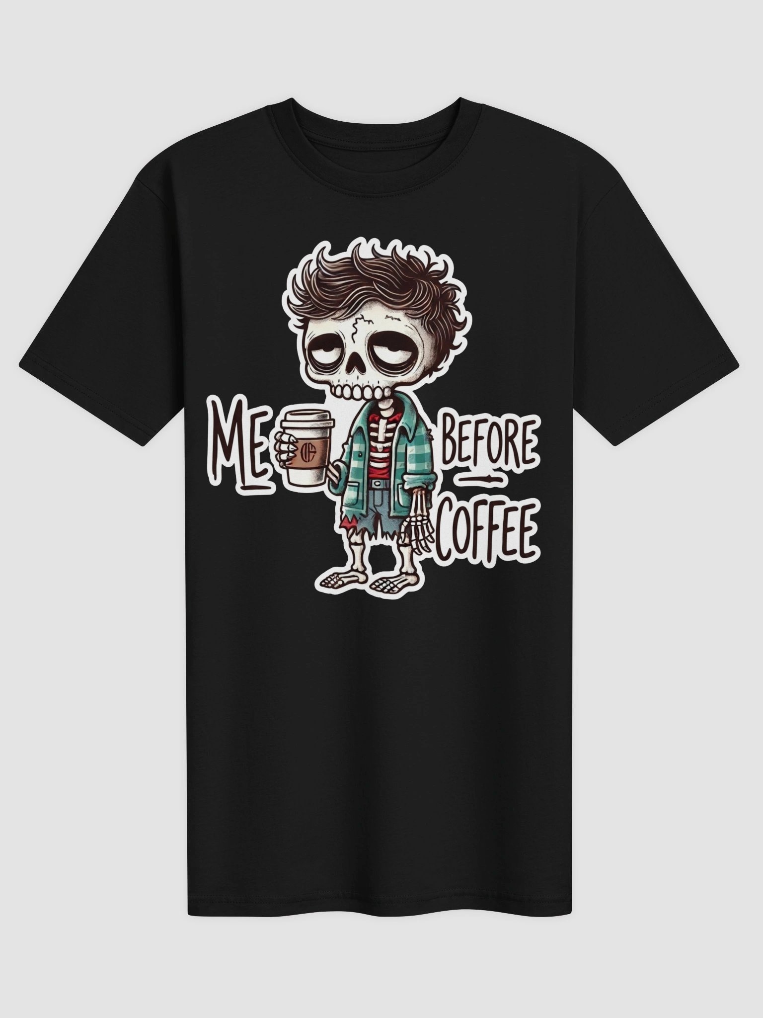 "Me Before Coffee" Zombie Guy T-Shirt product image (3)