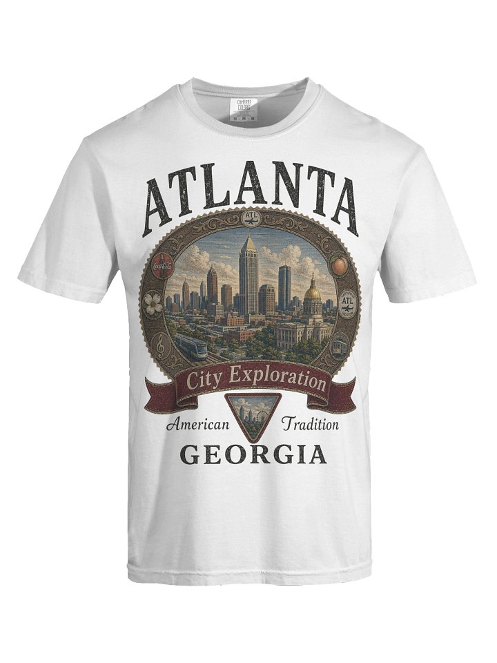 Vintage Atlanta Shirt, Georgia Graphic Tee, Comfort Colors 1717 Southern Travel Souvenir T-Shirt product image (2)