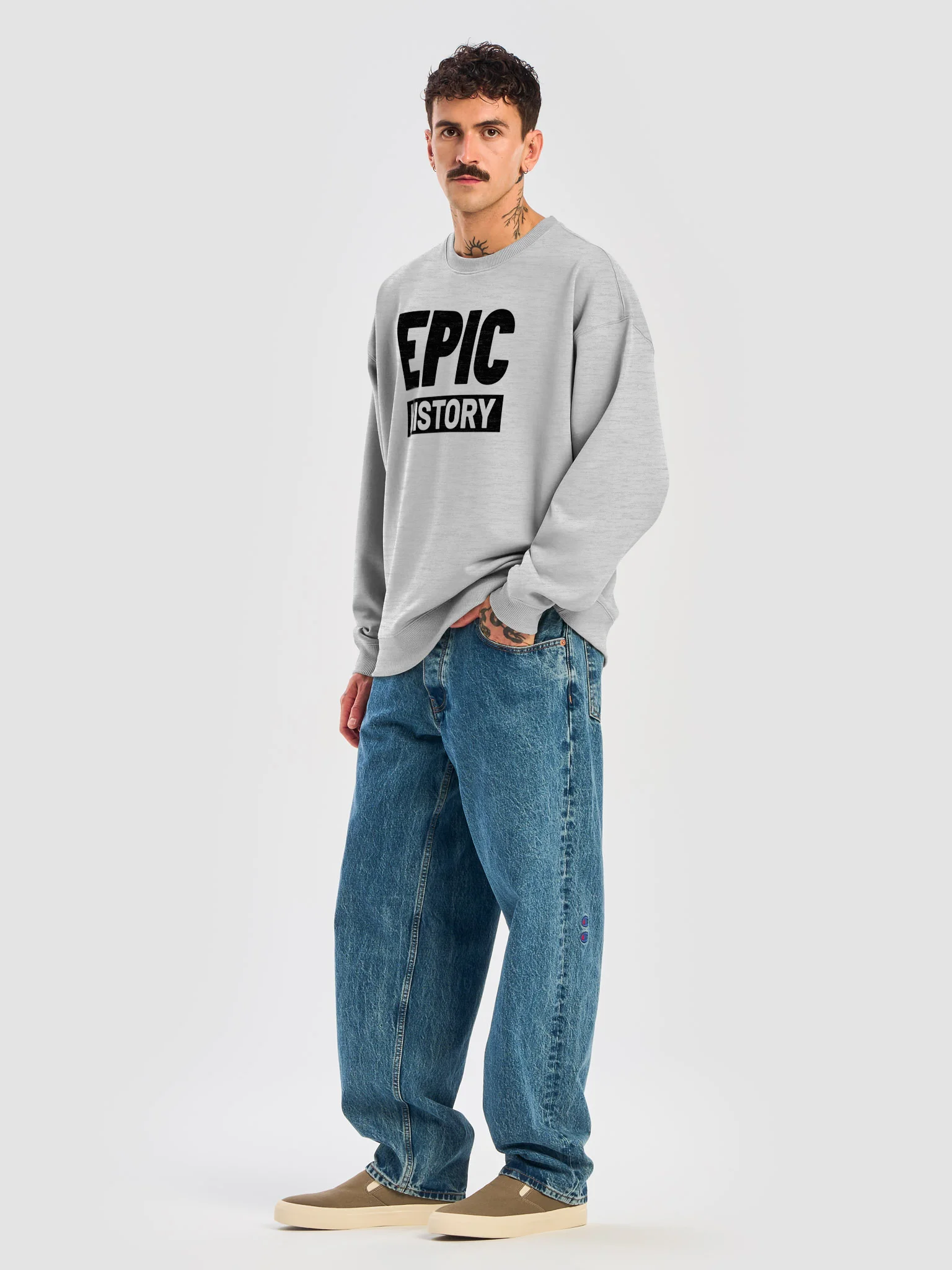 Epic History Logo - Oversized Sweatshirt (Black Logo) product image (8)