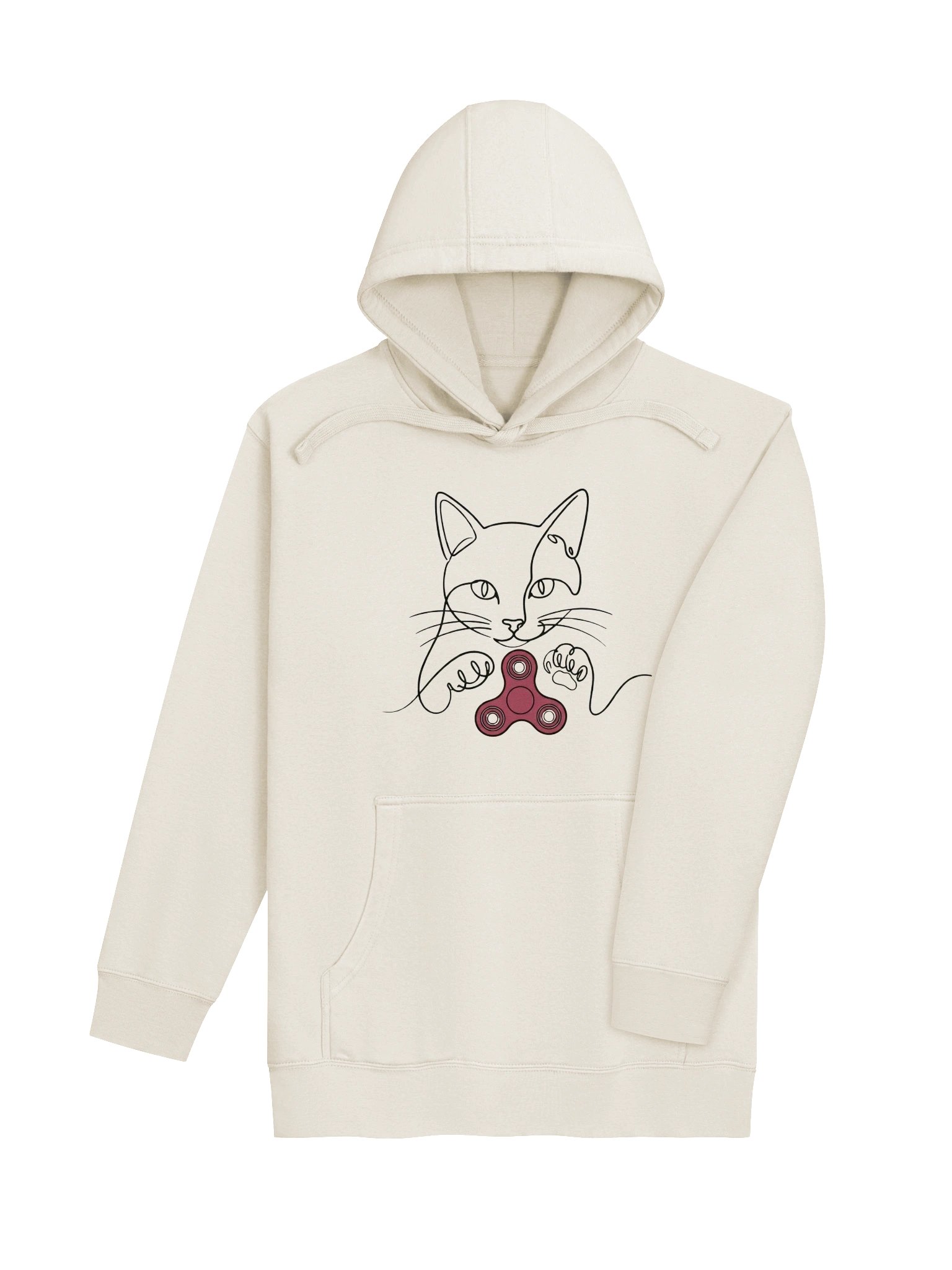 "Modern One-Line" Spinner Cat Hoodie product image (4)