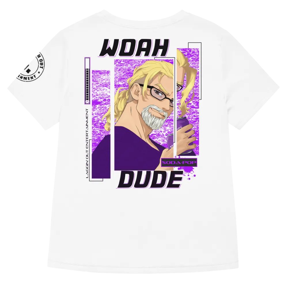 Woah dude V-neck tee white product image (6)