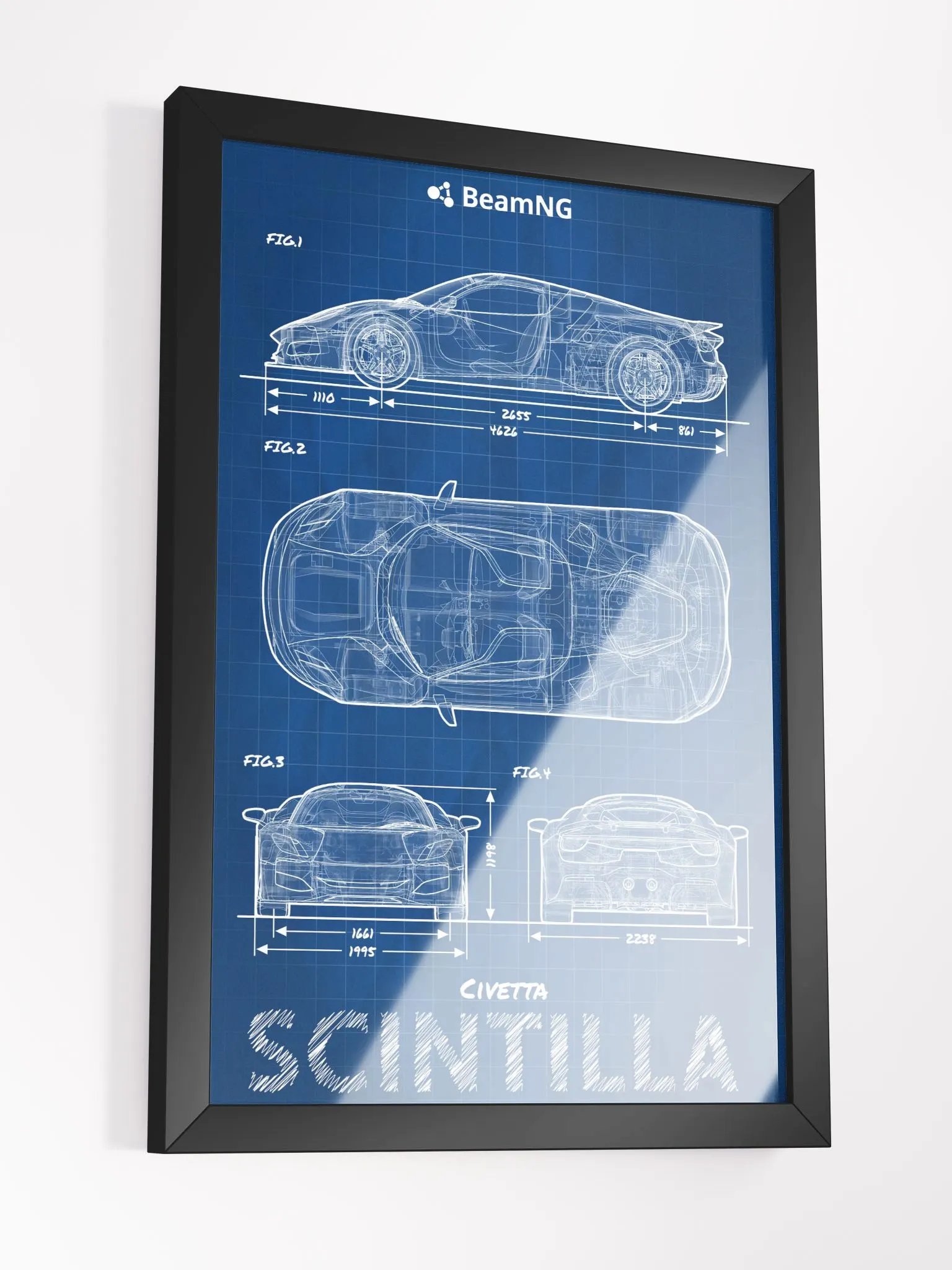 Framed Poster: Civetta Scintilla Blueprint product image (2)