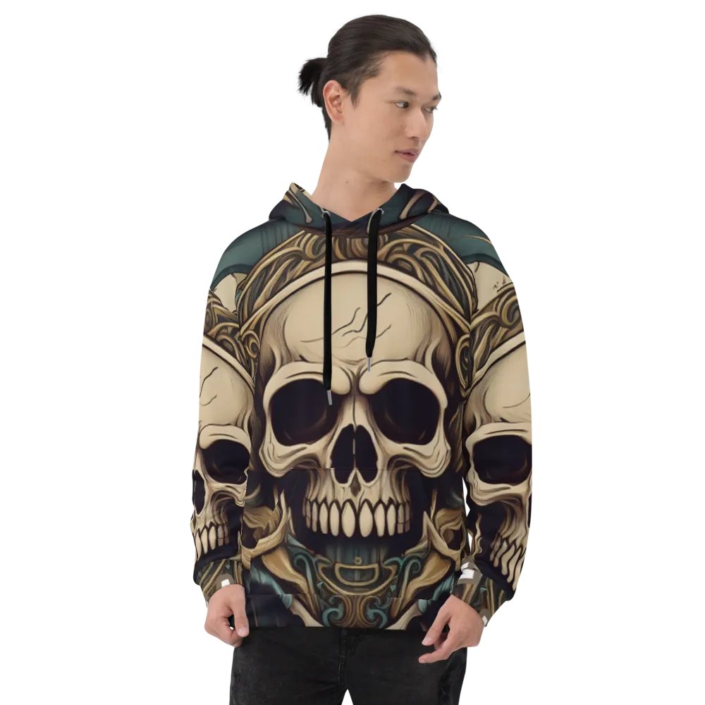 Gothic Melting Skulls Unisex Hoodie product image (5)