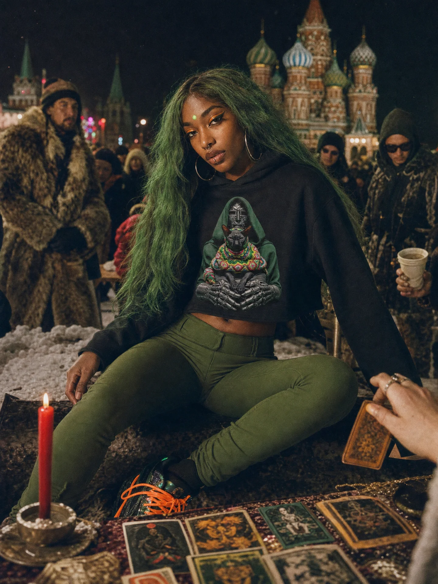 OUIJA DOOM - CROPPED HOODIE (PREMIUM) product image (3)