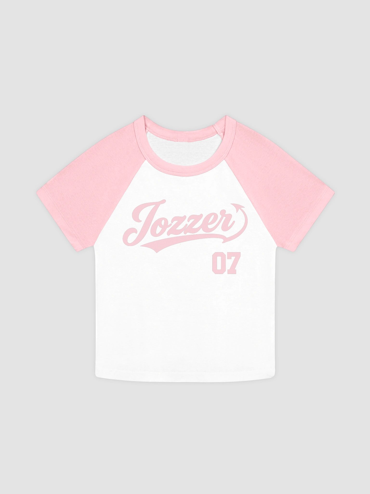 Jozzer Baseball Logo - Raglan Crop [Pink] product image (1)