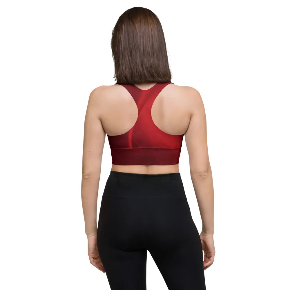 Radiant Red Longline Sports Bra product image (6)