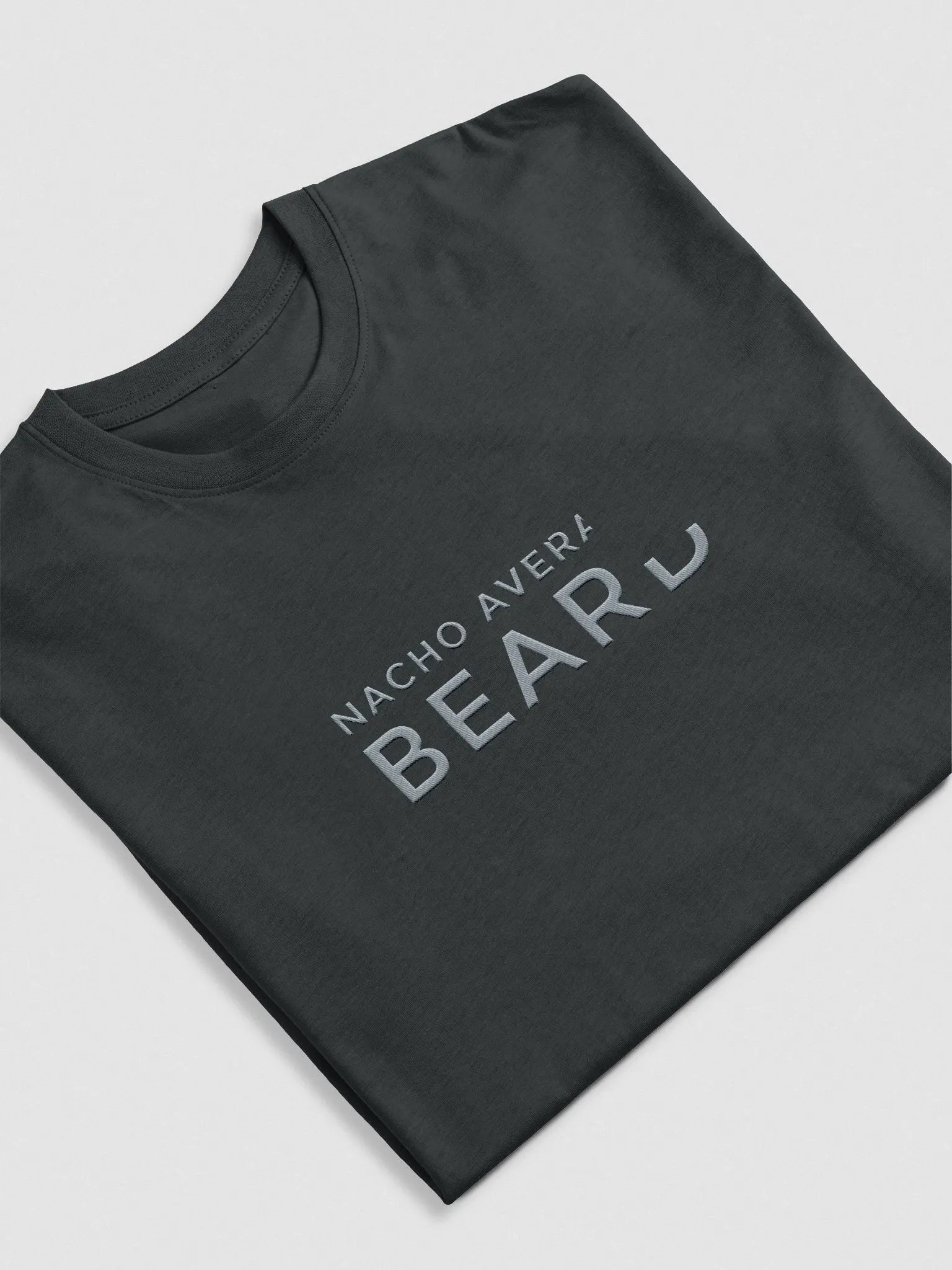 Men's Nacho Average Beard T-Shirt (Grey Embroidery) product image (7)