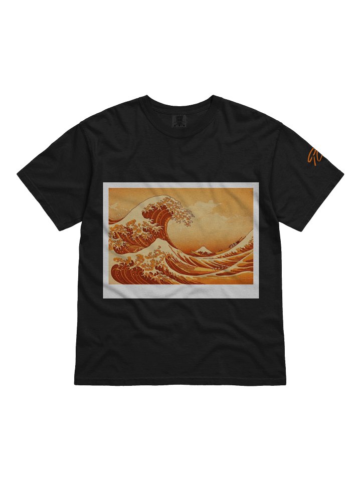 Orange Hokusai Black Tee product image (1)