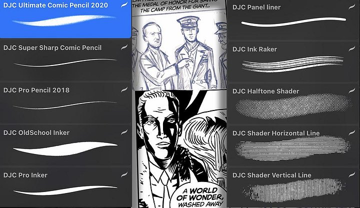 DJC: Comic Penciling / Inking Brushes (Procreate) product image (2)