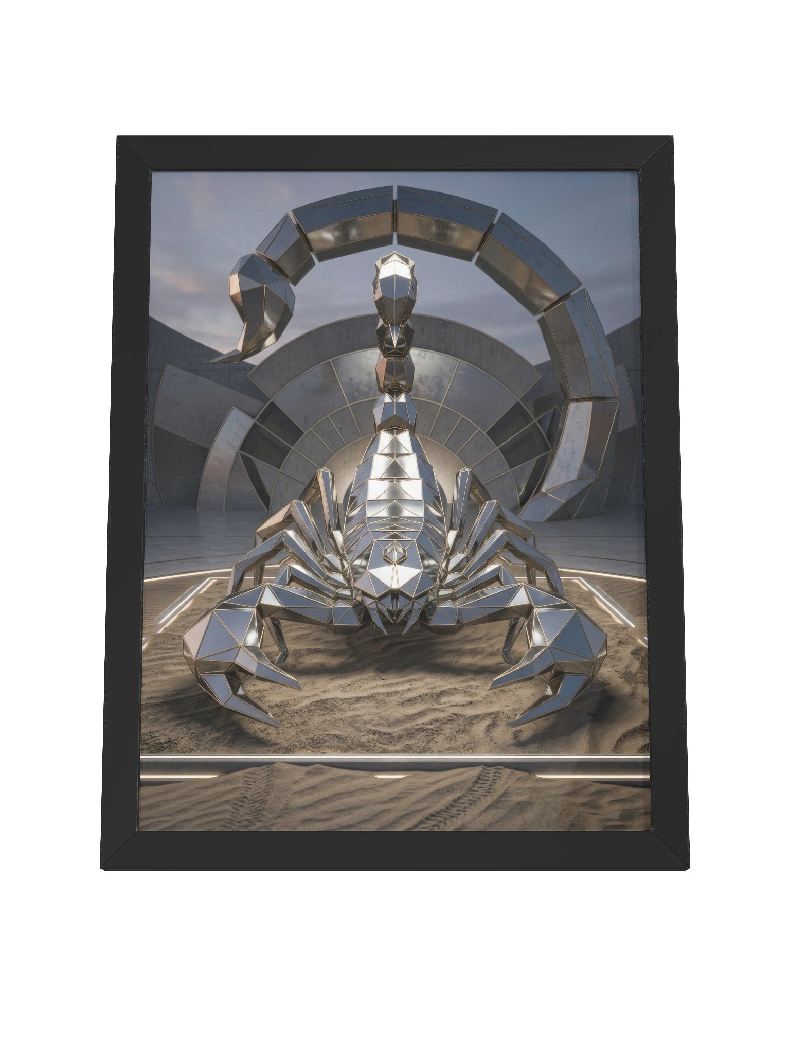 Geometric Scorpion Framed Poster - Neo-Deco Wall Art product image (4)