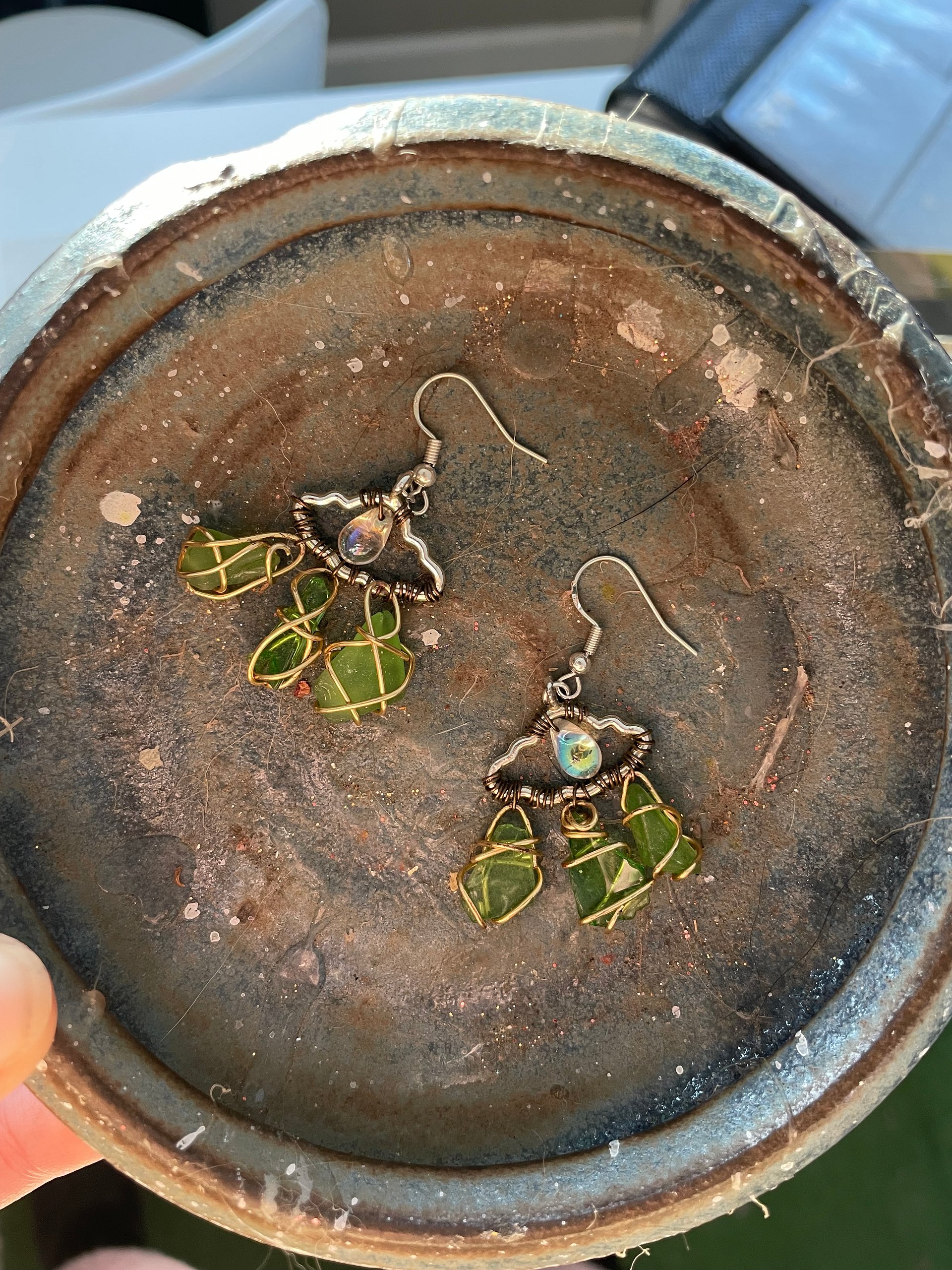 Sea glass earrings product image (6)