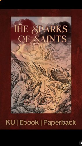 THE SPARKS OF SAINTS by Cora Gray is a sapphic, paranormal romance about a woman who, after saving a strangers life, is whisk...