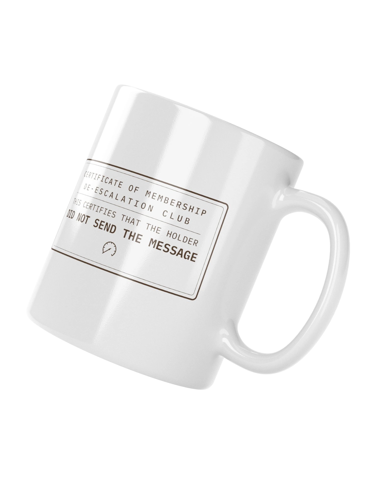Certificate of Membership Mug, De-escalation Club, Funny Restraint Gift Mug product image (4)