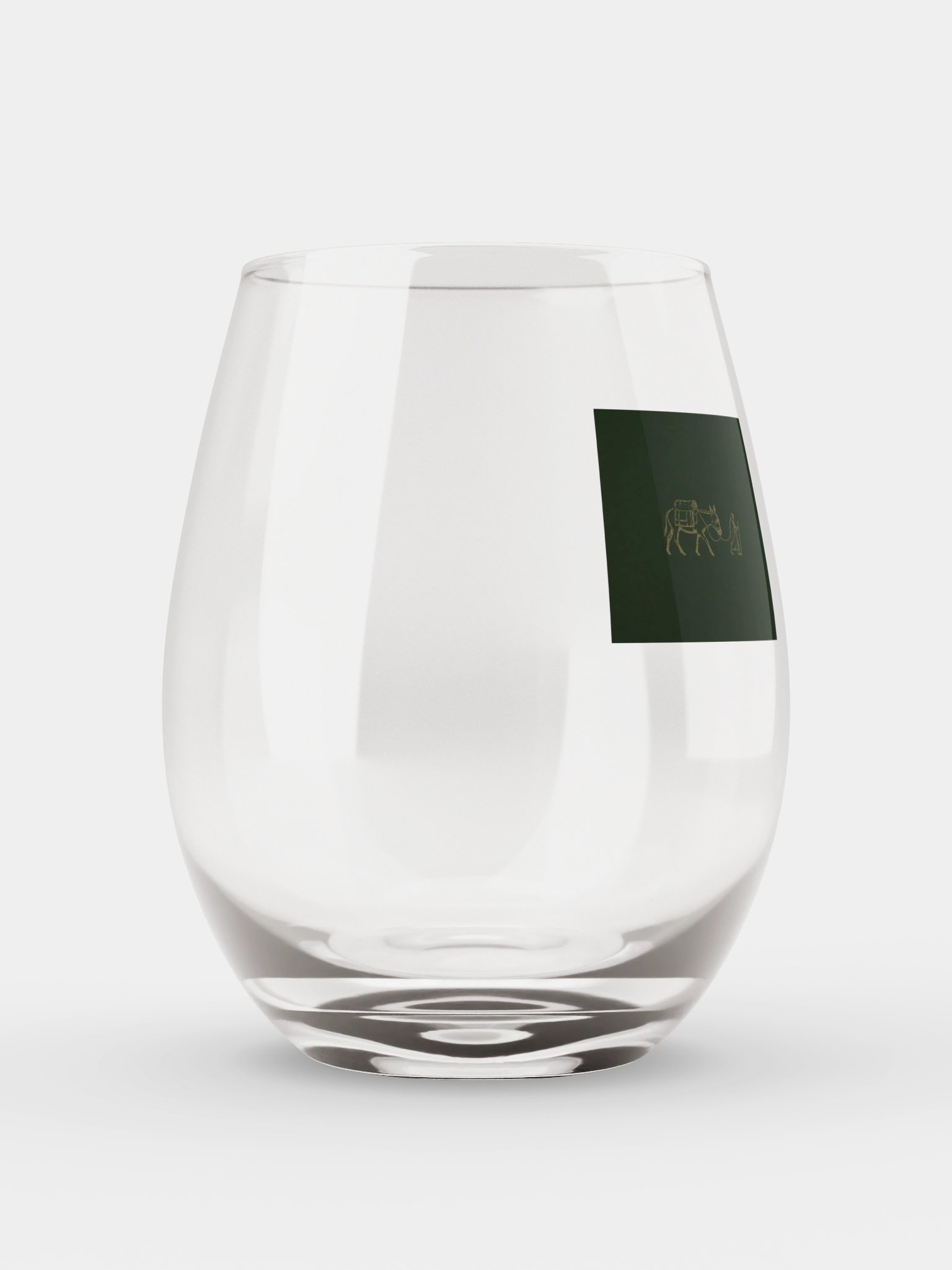 Donkey Pack Line Art Stemless Wine Glass product image (6)