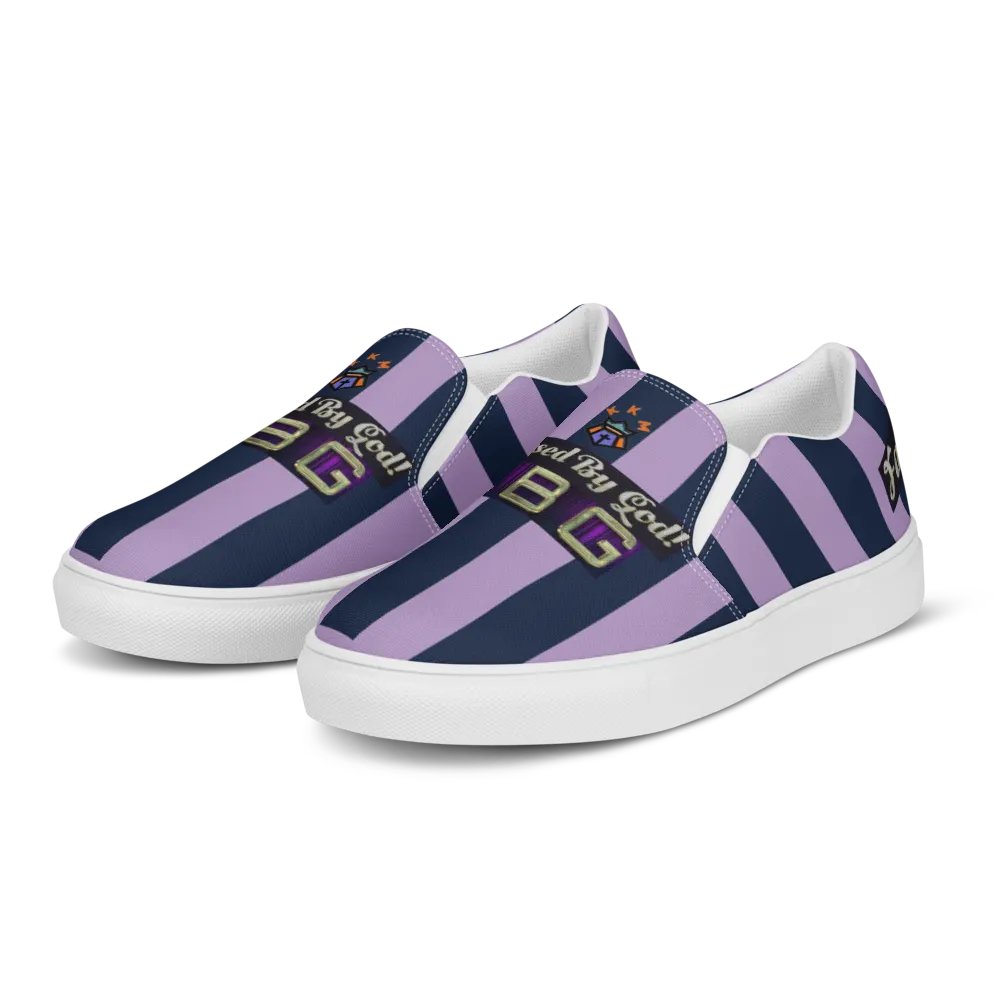 BBG Purple Striped Men's Slip Ons product image (2)
