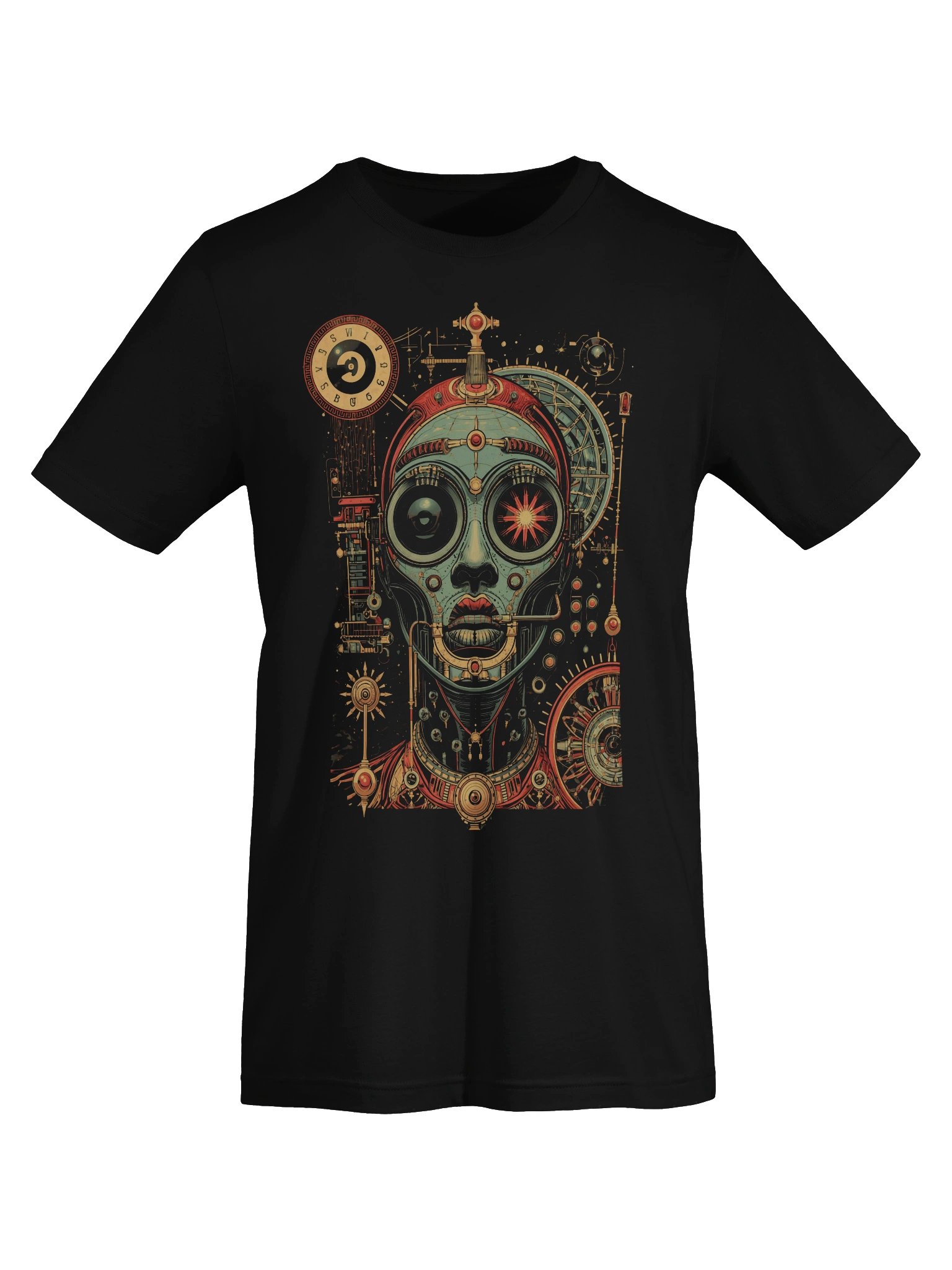 Retro-Futurist Robot Gears Lightweight T-Shirt product image (4)