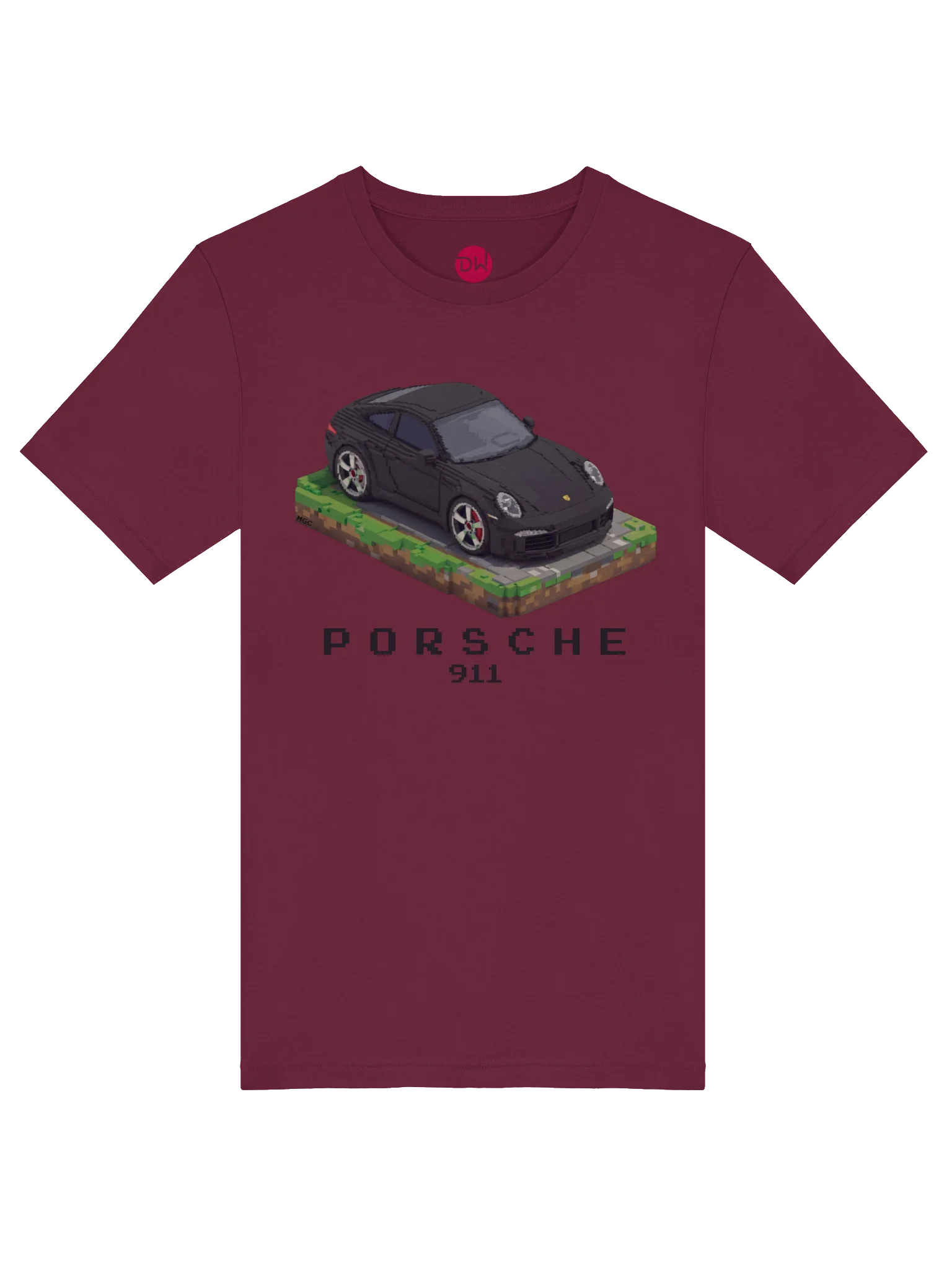 Black Porsche 911 Carrera Shirt (Pixel, Retro, Minecraft) product image (39)