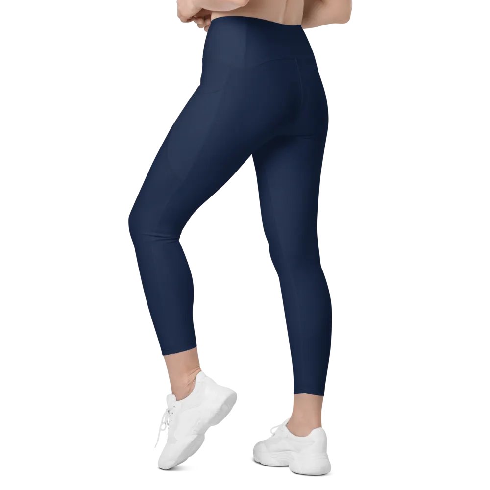 Abstract Blue Leggings with Pockets product image (6)